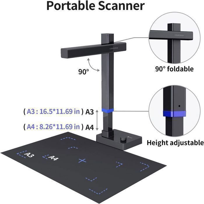 CZUR Shine Ultra Pro Scanner de documents portable 24 MP