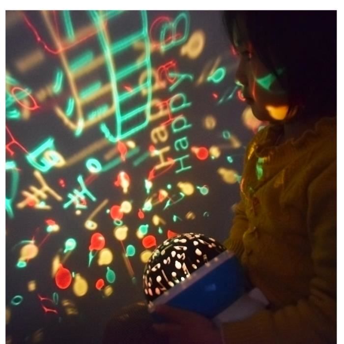 Moredig veilleuse enfant musicale et lumineuse, led veilleuse etoile  projecteur rotative + minuterie + télécommande + 8 couleurs, lampe  projection - Achat & prix