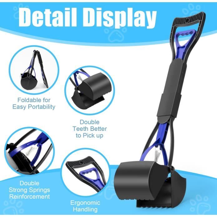 HyAiderTech Pelle Ramasse-Crottes Pliable pour Chien et Chat Pet Long Manche Pooper Scooper, Facile à Déjections Ramasse, Noir & Pourpre (Vert HyAiderTech Pelle Ramasse-Crottes Pliable pour Chien et Chat Pet Long Manche Pooper Scooper, Facile à Déjections Ramasse, Noir & Pourpre (Vert