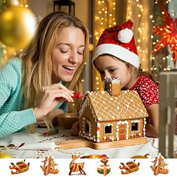 Lot de 2 Emporte Pièces Noël, VIPITH 8 Pièce 3D Moule Biscuit Plastique  Moule à Biscuits pour Enfants Piece Patisserie Noel,Rose - Cdiscount Maison