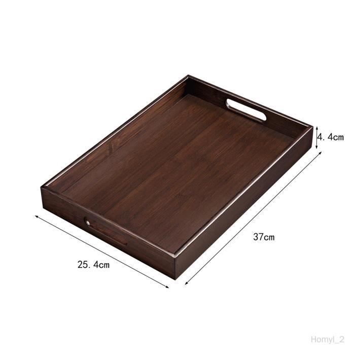 Plateau De Service Rectangulaire Blanc 40,6 X 30,5 Cm Avec Poignées - Décoratif Et Pratique