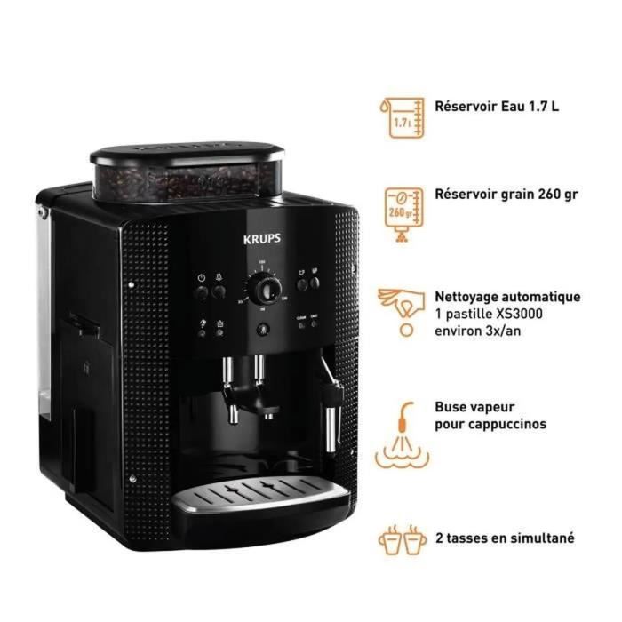 KRUPS ESSENTIAL NOIRE Machine à café à grain Machine à café