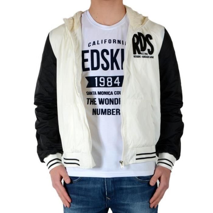 Blouson Redskins Junior Pulse Blanc Noir Blanc Cdiscount Pr t