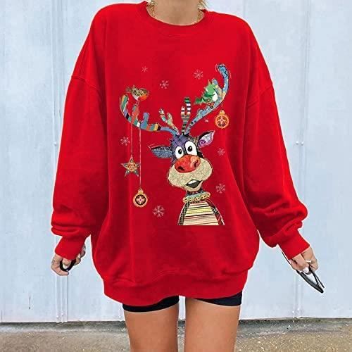 Pull No l Femme Manches Longues Col Rond Rigolo Noel Pull