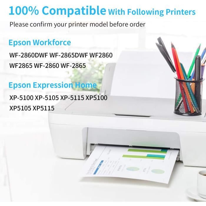 Multipack 4 cartouches d’encre Epson 604 pour imprimante Epson Expression  Home XP 4205 XP4205 XP-4205 + un surligneur PLEIN D’ENCRE