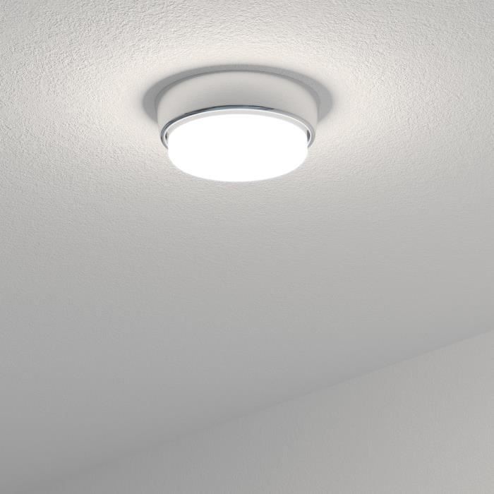 GX53 attacco lampada INEL cromo lucido rotondo 90mm incl. lampada LED 6,105W