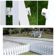 bordure de bordure de jardin blanc, clôture extérieure en pvc 4pcs, facile à enficher, bordure de clôture décorative pour par[A120]-2