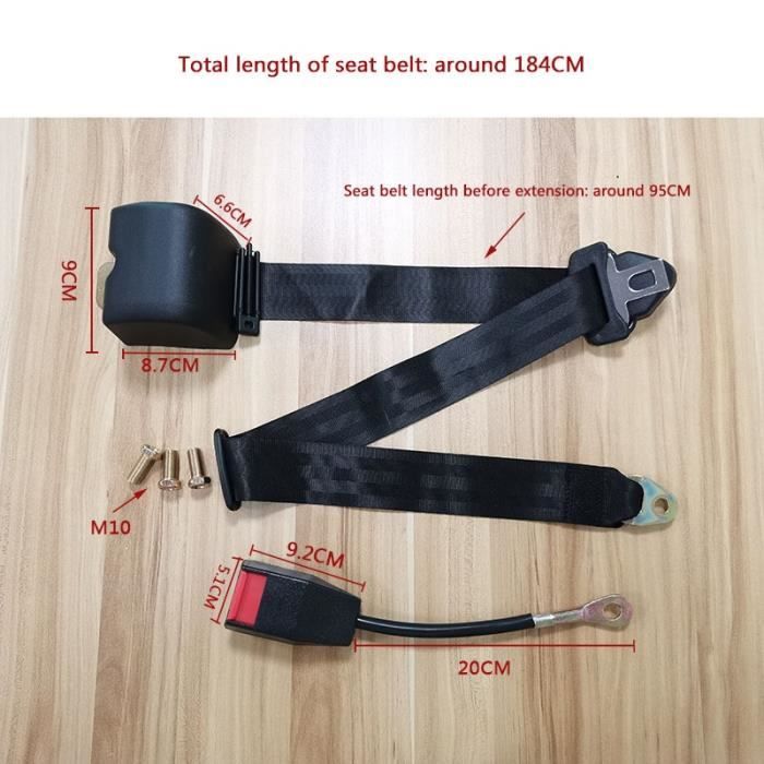 Ceinture de securite retractable universelle a trois points pour voiture verrouillage automatique FEB006 Cdiscount Auto