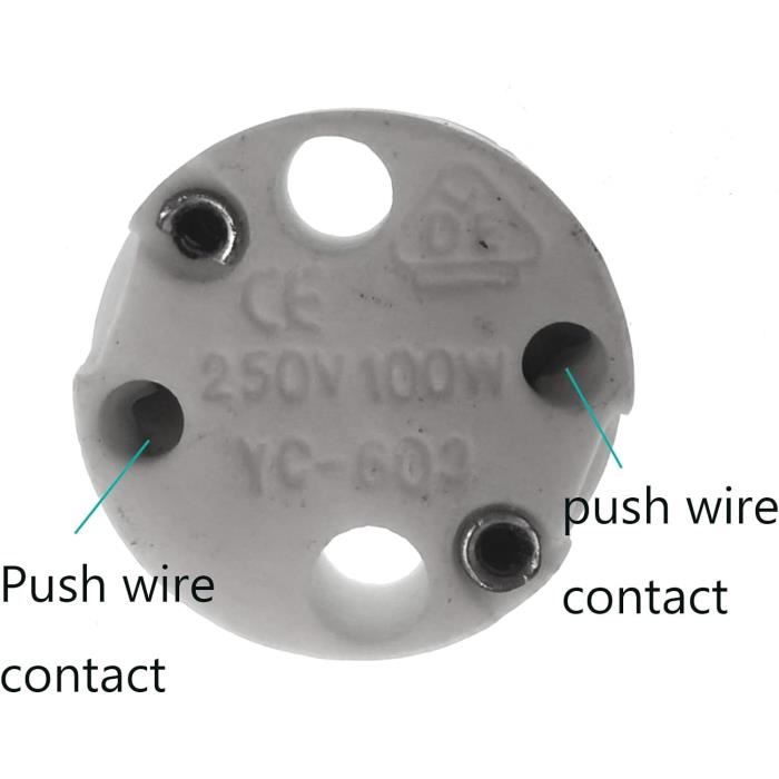 6 Portalampade MR16 GU5.3/G4 In Ceramica - Per LED E Alogeni, Bi-Pin - Foto 5