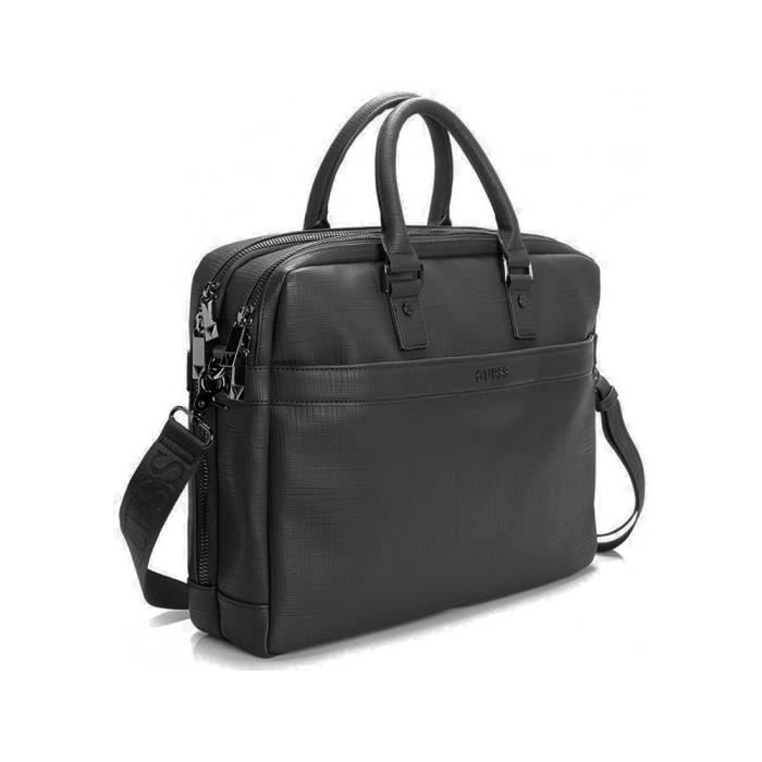 Guess Sac Ordinateur Homme HM6544POL84 Noir Cdiscount Bagagerie Maroquinerie