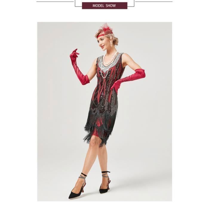 Robe Vintage Femme D guisement Ann e 20 Charleston Franges