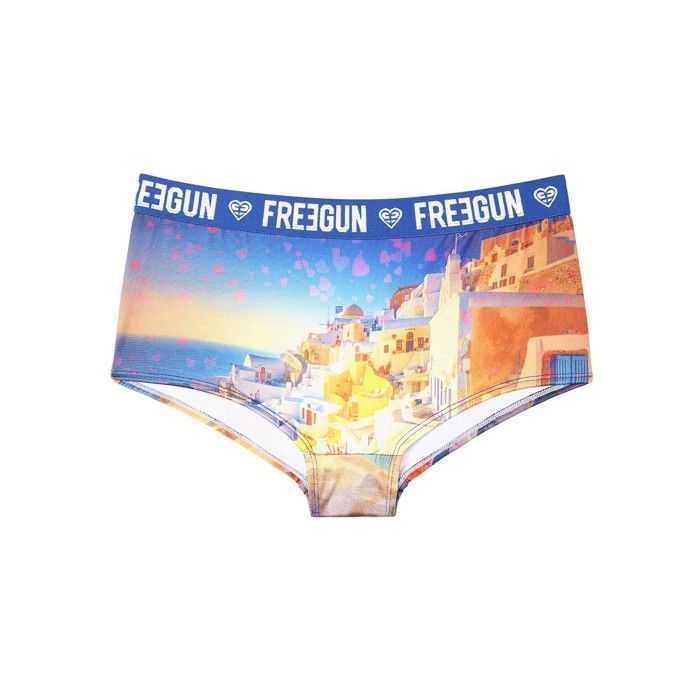 Shorty fille FREEGUN Lot de 4 Confort Respirant noir beige bleu
