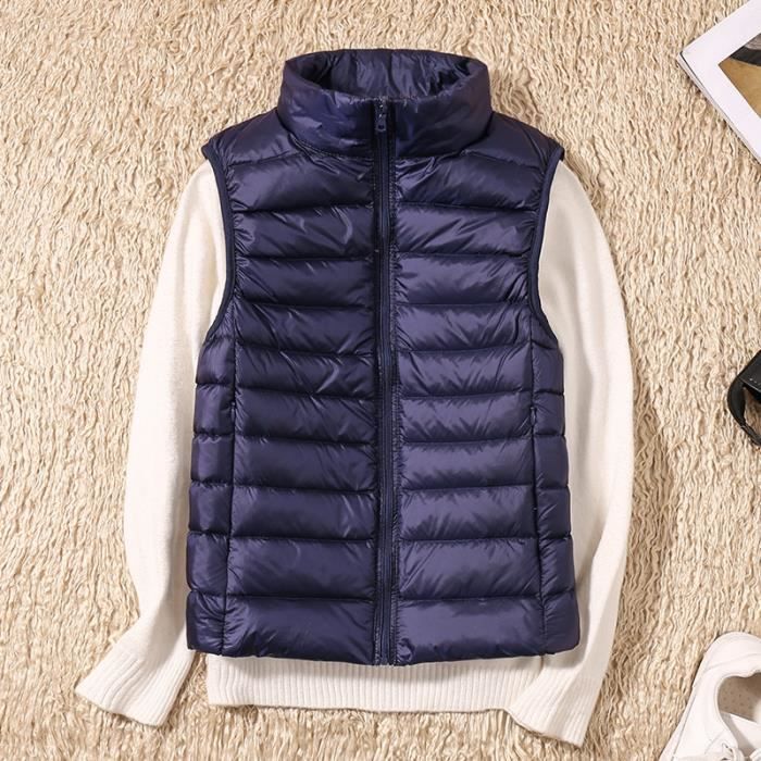 Doudoune femme sans manche bleu marine 2025