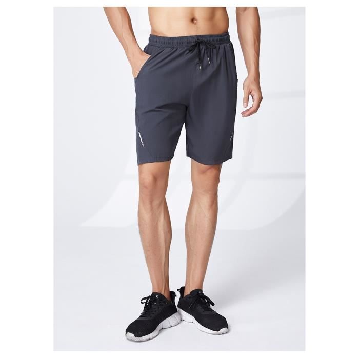 Lot De 3 Shorts De Sport Homme – Running, Fitness, Séchage Rapide Avec Poches Zippées Et Porte-Serviette