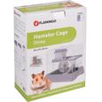 Cage pour hamster dinky - couleur grise, taille : 30 x 23 x 26 cm-Flamingo Pet Products 30,000000-3