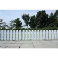 bordure de bordure de jardin blanc, clôture extérieure en pvc 4pcs, facile à enficher, bordure de clôture décorative pour par[A120]-3
