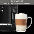 KRUPS Machine à café grain, 1.7 L, Cafetière espresso, Buse vapeur pour Cappuccino, 2 tasses en simultané, Essential YY8125FD-3
