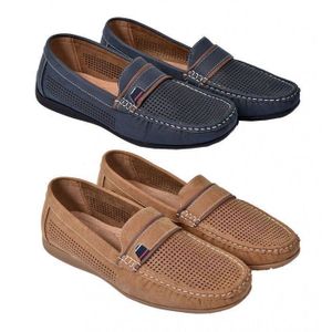 Mocassins Homme En Cuir Marron Cheany Taille 8 (UK) - Semelle Caoutchouc Soudée - Occasion