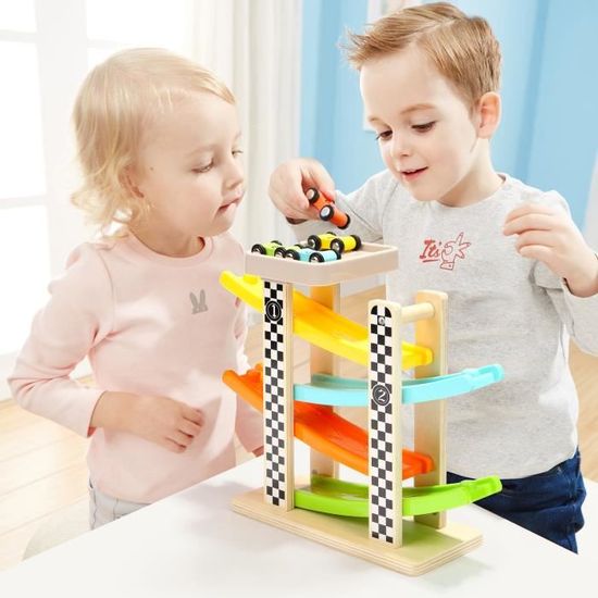Jouet Enfant 2 Ans Jouet Garcon Jeu Enfant 2 Ans Cadeau Jouet Rampe De Course En Bois Pour 1 An Et 2 Ans Cdiscount Au Quotidien