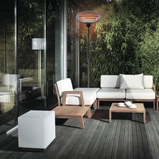 Radiateur Infrarouge Monzana MZH3000 - 3000W, Télécommande, IP55 Pour Terrasse, Chauffage Extérieur