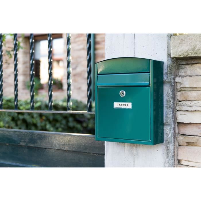 Boîte Aux Lettres Compacte ARREGUI E5733 - Acier Vert, Format A5, Sécurisée