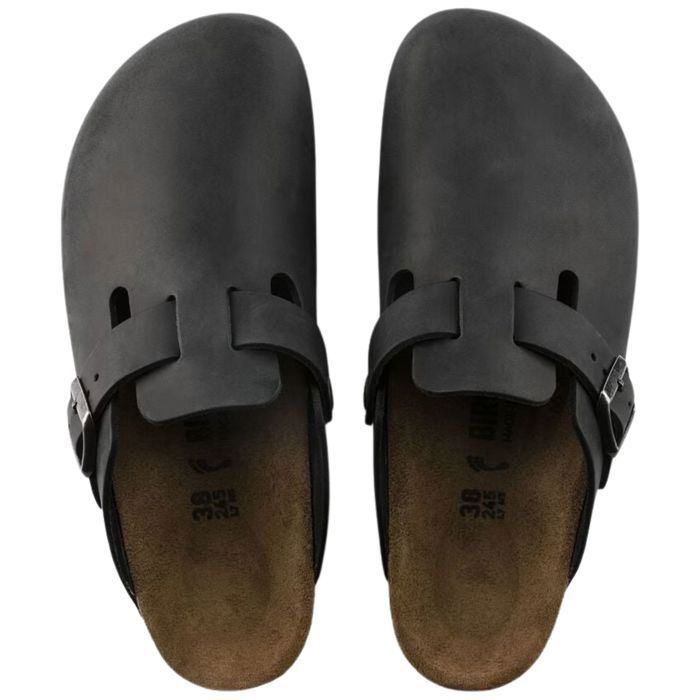 La mule Boston cuir huilé brune Homme | Birkenstock | Magasinez des