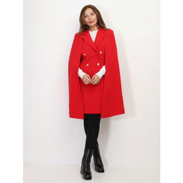 Manteau cape rouge shop