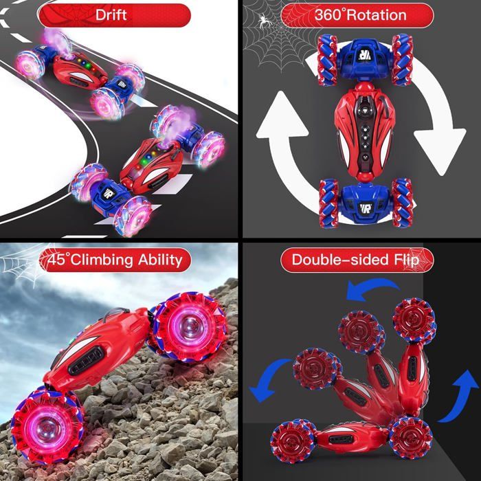 Voiture Spider Design Phares LED Voiture Télécommandée - Voitures RC