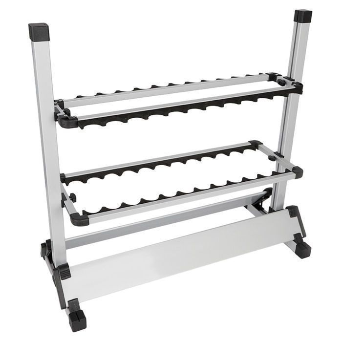 Support De Rangement Pour Cannes à Pêche Vigcebit – 10 Fentes, ABS Anti-choc, Mousse EVA – Installation Mur/sol/plafond, Gain De Place Garanti