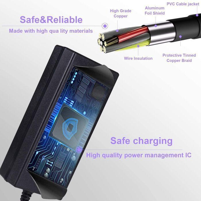 Chargeur M365 Pro Segway Chargeur Trottinette électrique JIZZU 42V 2A - Compatible Xiaomi M365, Pro, Ninebot - Protection Multiple - Charge Rapide Et Sûre Chargeur Batterie Trottinette Chargeur M365 Pro Segway Chargeur Trottinette électrique JIZZU 42V 2A - Compatible Xiaomi M365, Pro, Ninebot - Protection Multiple - Charge Rapide Et Sûre Chargeur Batterie Trottinette