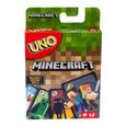 Jeux d'apprentissage,Jeux Mattel jeux de carte UNO monde jurassique Harry Potter reine des neiges Minecraft - Type Uno minecraft-0