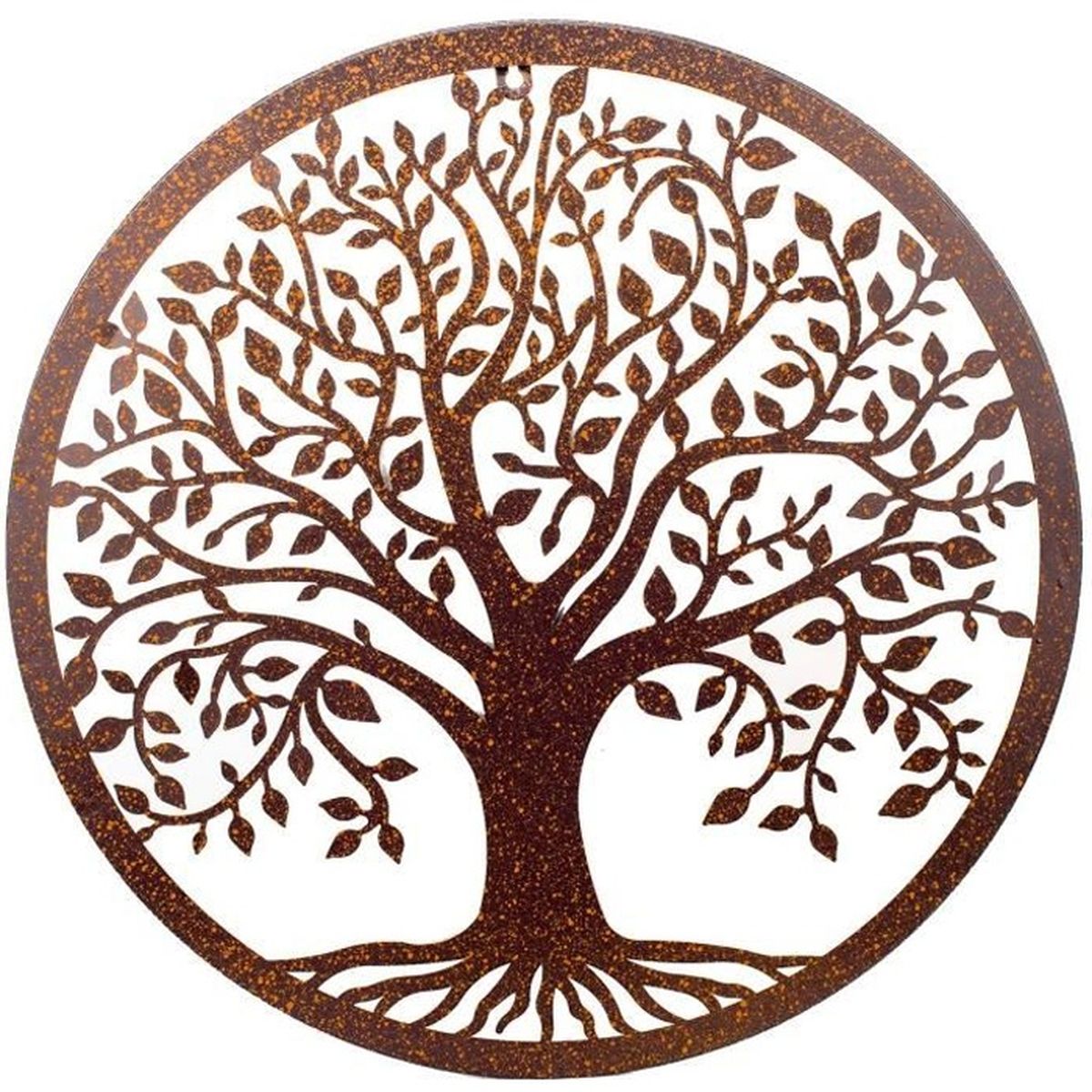 Décoration Murale Arbre De Vie En Métal – 68 X 70 Cm, Effet 3D – Style Industriel, Salon, Bureau – Noir Mat