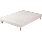 Sommier tapissier - HEVEA SELECTION - Volige 120x190 - 9 lattes - Pieds inclus
