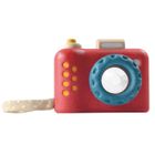 Appareil photo en bois pour enfant - PLAN TOYS - Mon Premier Appareil Photo - Rouge - A partir de 18 mois