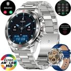 Montre Connectée Homme XtraDiTech Bracelet Acier Inoxydable Argenté Écran AMOLED Appel Bleutooth Assistant Vocal Micro HautParleur