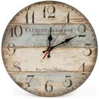Horloge Murale - YYV - Vintage - Bois - Rond - Silencieuse - 30 cm