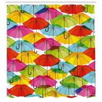 Abakuhaus, Moderne Rideaux de Douche, Parapluie vif, Multicoloree, 175 x 200 CM