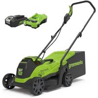 Tondeuse à Gazon - GREENWORKS - 24V - Moteur Sans Brosse - Largeur de Coupe 33cm - Pour Pelouses jusqu'à 140m²
