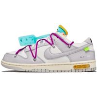 Basket Nike SB Dunk Chaussures Low Off White Lot 21 pour Homme blance