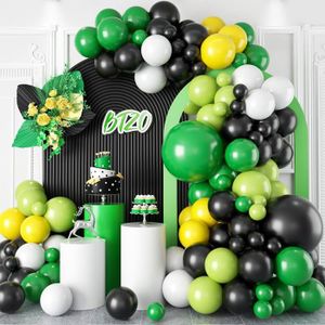 BALLON DÉCORATIF  Kit D'Arche De Ballons Vert, Noir, Jaune, Tracteur