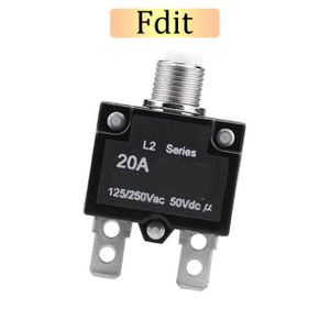 Lot De 5 Disjoncteurs Thermiques 8A Bouton Poussoir - Tension 250V AC/50V DC, Capuchon étanche, Bornes Rapides