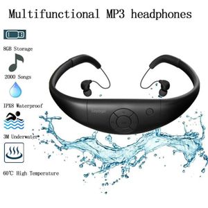 LECTEUR MP3 Noir 8 GO-TayKnitting-Lecteur de musique MP3 étanc