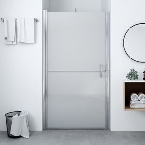 GINA Porte de douche H 195 cm largeur réglable 68 à 72 cm verre opaque 