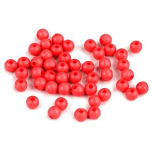 PATE POLYMÈRE 100pc Lumière Rouge Perles En Plastique De Couleur 6mm, Opaque, Et La Fimo