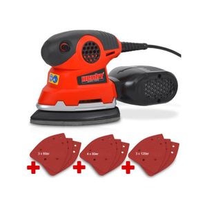 PONCEUSE - POLISSEUSE Hecht 1760 Ponceuse orbitale Ponceuse polyvalente triangulaire 220 W 10 Feuilles Abrasives