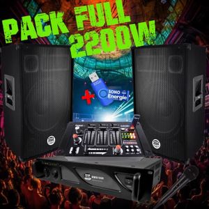 PACK SONO Pack Sono ampli 1000W+ enceintes 2x600W + Table de