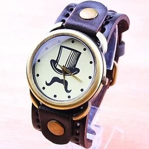 Montre Pour Femme Montre Cadran Rond Barbe Drôle P Achat