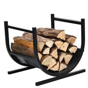 Rangement pour bois de chauffage en acier corten 1500x400x1000 mm