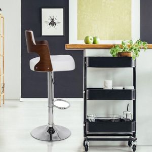 Miliboo Tabouret De Bar Design Noir Et Bois Clair Bent