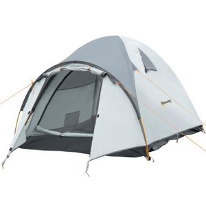TENTE DE CAMPING Tente de camping 3-4 personne 350x150x128cm Gris